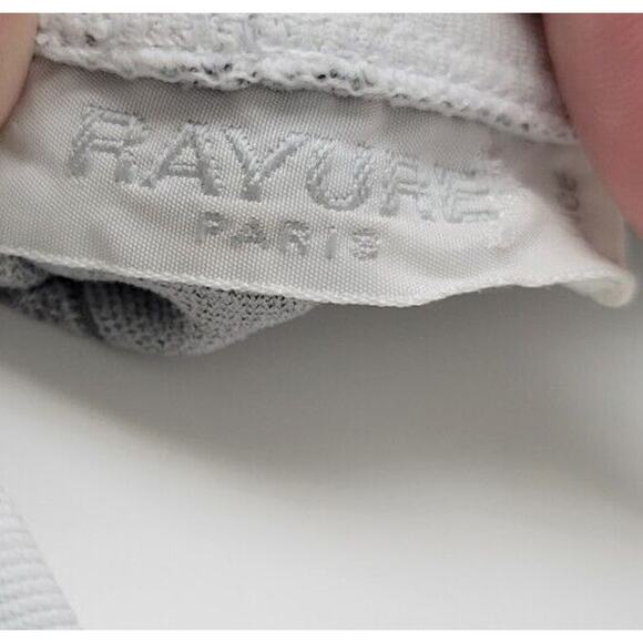 Rayure Paris White Black Polyamide Numbers Print zip Jacket Size 46 - Picture 7 of 9